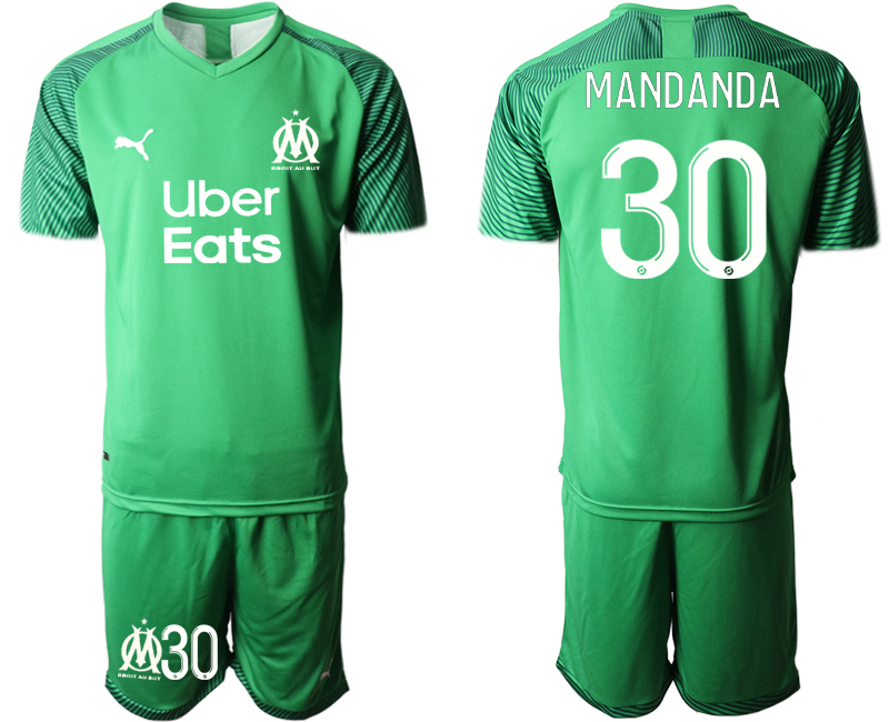Men 2020-2021 club Marseille green goalkeeper #30 Soccer Jerseys1